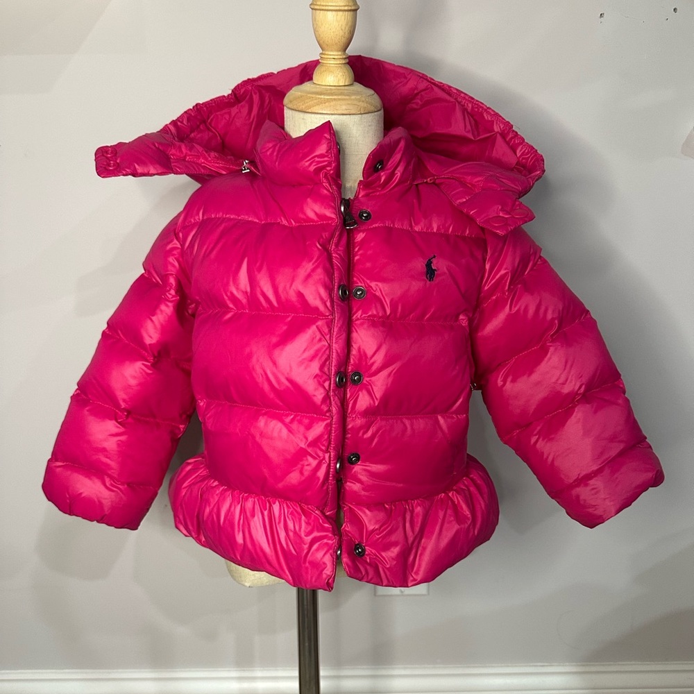 Ralph Lauren Kids Pink Puffer Jacket